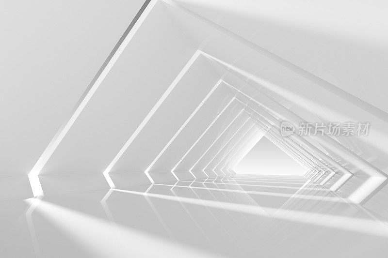 三角隧道,3 d渲染